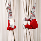2pcs μη - υφαμένη πόρπη κουρτινών Tieback υφασμάτων για τη διακόσμηση Χριστουγέννων