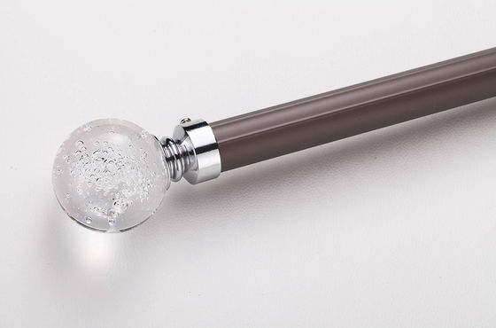 Καλή τιμή. Aluminum Material Grey Color Modern Design Fancy Curtain Rod With Crystal End Cap Διαδικτυακά