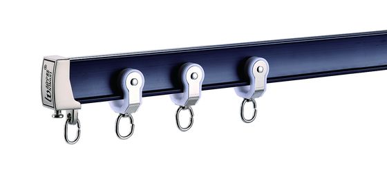 Καλή τιμή. Silent Sealing Curtain Tracks Black Aluminum Curtain Accessories Rails For Curved Windows Διαδικτυακά