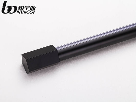 Καλή τιμή. Μαύρο χρώμα 0.6mm πάχος 19mm τετραγωνική μορφή ακρών Πολωνού κουρτινών Διαδικτυακά